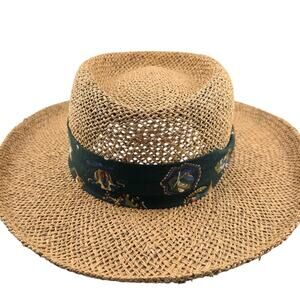 Summer Club Styled in Australia Natural Fiber Golf Theme Outdoor Hat Size S/M